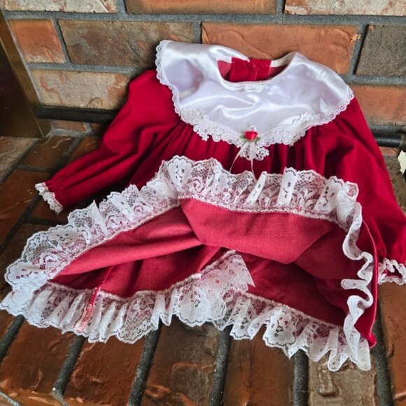 Vintage Allison Ann Velour Dress - Picture 7 of 7